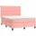 vidaXL Boxspringbett mit Matratze Rosa 140x200 cm Samt