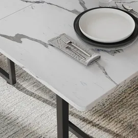 Vicco Merido 140 x 80 cm schwarz/marmor-weiß