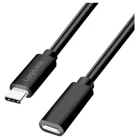Logilink USB-C® Kabel USB 2.0 USB-C® Stecker, USB-C® Buchse Schwarz