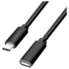 Logilink USB-C® Kabel USB 2.0 USB-C® Stecker, USB-C® Buchse Schwarz