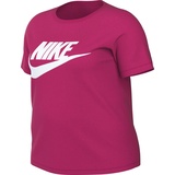 Nike Damen Kurzarm T-Shirt W NSW Tee Essntl ICN Ftra, Fireberry/White, XS