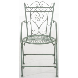 Clp 2er Set Stühle Sheela handgefertigt mit antiker Patina, Farbe:antik-grün