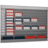 Power&Handel Planungstafel H1282xB1580xT78mm 10 Schienen grau