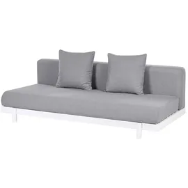 Beliani 5-Sitzer Loungeset 4-teilig grau/weiß
