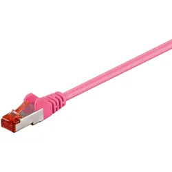 Goobay 5m CAT 6 Patchkabel, S/FTP (PiMF), Magenta