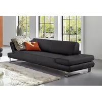 3-Sitzer W.SCHILLIG "taboo Designsofa mit hohem Sitzkomfort, Breite 232cm, Sitztiefe 59cm", grau (anthrazit s22), B:232cm H:76cm T:91cm, Flachgewebe S22 (100% Polyester);Stoff S37 (100% Polyester): Luxus-Microfaser in Lederoptik;Longlife Xtra-Leder Z59: Glattleder mit modischer Prägung. Hautstärke 0, 9 - 1, 1 mm;Longlife Xtra-Leder Z69: Das feinnarbige, gedeckte Softleder Z69 besticht durch seine außergewöhnliche Weichheit im trendigen »Vintage-Look«, Hautstärke 0, 9 - 1, 1 mm, Sofas, mit Normaltiefe,