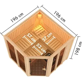 Karibu Hanen inkl. 9 kW Ofen + int. Steuerung