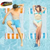 Aufblasbare Pool-Liege Wasserhängematte für Erwachsene vielseitig, mit Netz 70 c