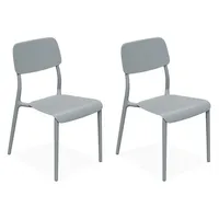 Konsimo® Gartenstuhl, Grau, Kunststoff, 47.5x84x55.5 cm, Gartenmöbel, Gartenstühle, Gartenstühle
