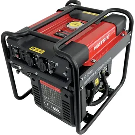 Matrix Notstromaggregat Benzin 3500 Watt Inverter Stromerzeuger Benzin Generator Stromaggregat tragbar Stromgenerator IG 3500i | 4 Takt | 2x230V