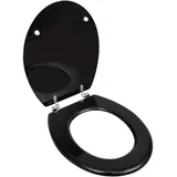 vidaXL Toilettensitz MDF Schwarz