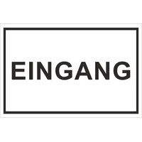 Carstyling XXL Warn- und Hinweissschild Eingang 30 cm x