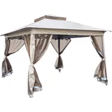 Jet-Line Pavillon Gartenpavillion Pergola Metall Outdoor Kleopatra 335x335x270cm faltbar
