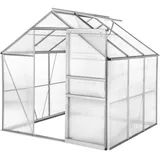 Tectake Gewächshaus Metall Transparent 5 mm 3,5 m2
