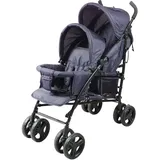 Bambisol Kinderwagen mit Doppelstock, kompakt, Regenschutz inklusive, Marineblau