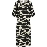 Soyaconcept Druckkleid Midi Schwarz 36