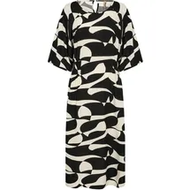 Soyaconcept Druckkleid Midi Schwarz 36