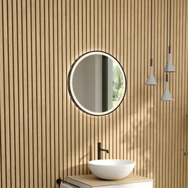 rivea Dia Lichtspiegel Ø 60 cm Schwarz