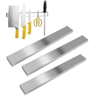 BAYLI Wand-Magnet Messerhalter 4er Set Magnetleiste selbstklebend 40cm - Messerleiste Edelstahl Ohne