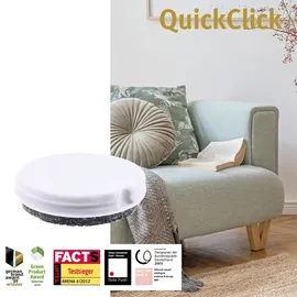 QuickClick Wagner QuickClick® Möbelgleiter Stuhlgleiter wendbar Wollfilz + Kunststoff - 8tlg-Set Ersatzgleiter - Duo - Durchmesser Ø 30 mm - für Basis Ø 30 mm - Made in DE - 15833200