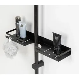 Wenko Turbo-Loc® Duschstangencaddy Altarella L, schwarz - BHT 45x4x10.50 cm