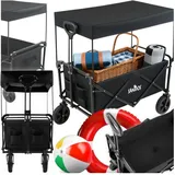 Strandbuggy Mit Verdeck, Anhänger, 100kg, Schwarz, Faltbar, Für Den Strandurlaub