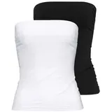 MELROSE Bandeautop in schwarz, weiß | Gr.: 36