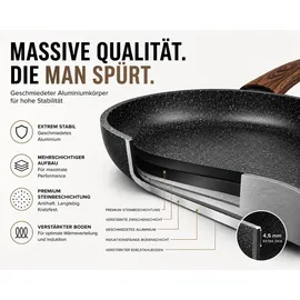 qivee Pfannen-Set 3-tlg. 20 cm + 24 cm + 28 cm