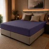 BettwarenShop Spannbettlaken für Boxspring Matratzen Ultra Stretch 180x200 cm | lavendel - lila