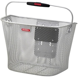 Fahrradkorb KLICKFIX „Vorderradkorb Uni“ Taschen Gr. B/H/T: 25 cm x 26 cm x 35 cm, silberfarben Fahrradtaschen