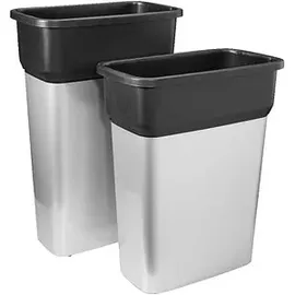 Vileda Geo Abfalleimer 70 l Schwarz/Silber