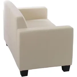 MCW Couch Kunstleder 2-Sitzer Creme
