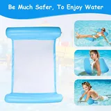 Mehrzweck-schwimmhängematte, 4-in-1 Aufblasbare Pool-schwimmhilfe, Neigbare Schwimmhängematte, Faltbare Mehrzweck-wasserhängematte, Tragbare Schwimmhängematte, Ultraleichte Schwimmhilfe (blau)