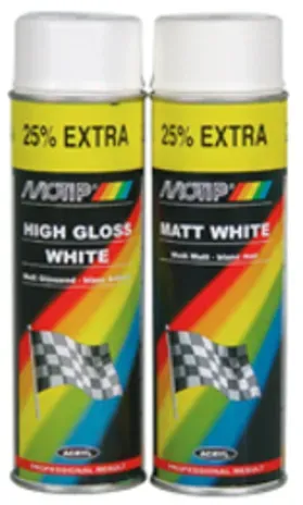 MOTIP-DUPLI MOTIP Matte White Paint - Spray 500 ml, wit