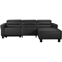 Places of Style Ecksofa »Carpari, L-Form, 263 cm, mit manueller o. elektrischer Relaxfunktion«, und USB/ Kopfteilverstellg schwarz