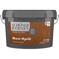 Schöner Wohnen Trendstruktur Effektfarbe Rost-Optik rot 1 l