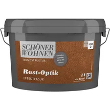 Schöner Wohnen Trendstruktur Effektfarbe Rost-Optik rot 1 l