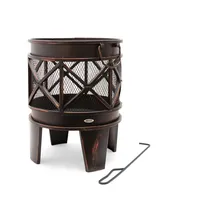 HEAT Outdoor Living Feuerkorb Firecask - Feuerkorb für den Garten - Feuerstelle Outdoor & Feuertonne - Feuerschalen für den Garten aus Lackierter Stahl - 42x42x53cm Schwarz