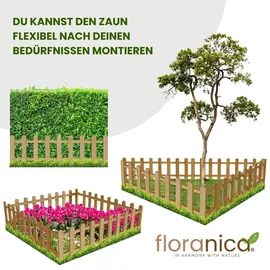 Floranica Beeteinfassung 100 x 40 cm 4 Stk. Natur