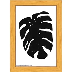 walther + design Liv Holz Bilderrahmen 10x15 cm, NATUR, Monstera