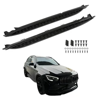 ISINEVER Trittbretter Seitenbrett Set Kompatibel mit Mercedes Benz GLC X253 C253 2015-2022, Belastbar bis 360KG, Seitenschweller mit Halterung, Aluminium Schweller, rutschfest, robust, Links & Rechts