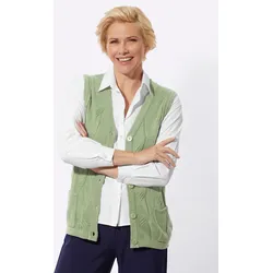 Strickweste CLASSIC, Damen, Gr. 54, grün (eucalyptus), 100% Polyacryl, unifarben, Westen