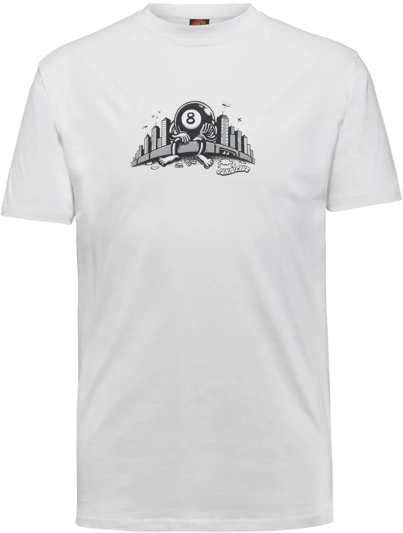 Santa Cruz Winkowski Curb T-Shirt Herren in white, Größe L - weiß