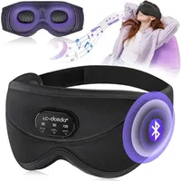 LC-dolida Schlafmaske mit Bluetooth Kopfhörer, 3D Bluetooth Schlafmaske, 3D Augenmaske für Schlafmaske, Schlafkopfhörer für Seitenschläfer, Meditation, Geschenke