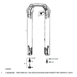 RockShox BoXXer C1 29 Zoll 2019  Rot