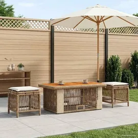 vidaXL Garten Essgruppe 4-tlg. Beige/Creme