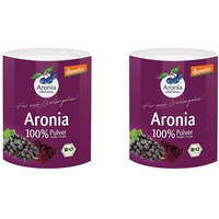 Aronia ORIGINAL 100% Bio Aronia Pulver Demeter 100 g | Aus Trester von Schale, Kernen und Fruchtfleisch der Beere | Vegan, ohne Konservierungsstoffe, ohne Zuckerzusatz (lt. Gesetz) (Packung mit 2)