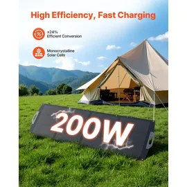 Vevor Faltbares Solarpanel monokristallin 200 W