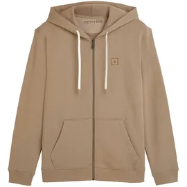 Scotch & Soda Sweatjacke Logo Badge Zipthrough Hoodie Herren Braun XL