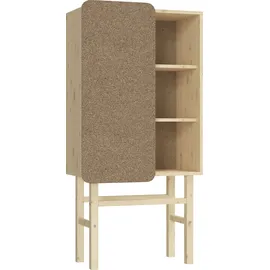 Karup Hochkommode KARUP DESIGN "Slide", beige (natur, braun), B:70cm H:142cm T:38cm, FSC-zertifiziertes Massivholz, Sideboards, Aus massiven Kiefernholz und Kork Pinwand